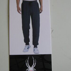 Spyder Active men's Jogger Drawcord tapered leg reflective pants blue XL,